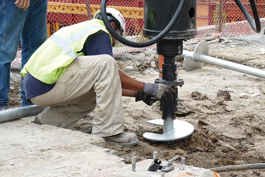 Helical Pier Installation in Kure Beach, NC